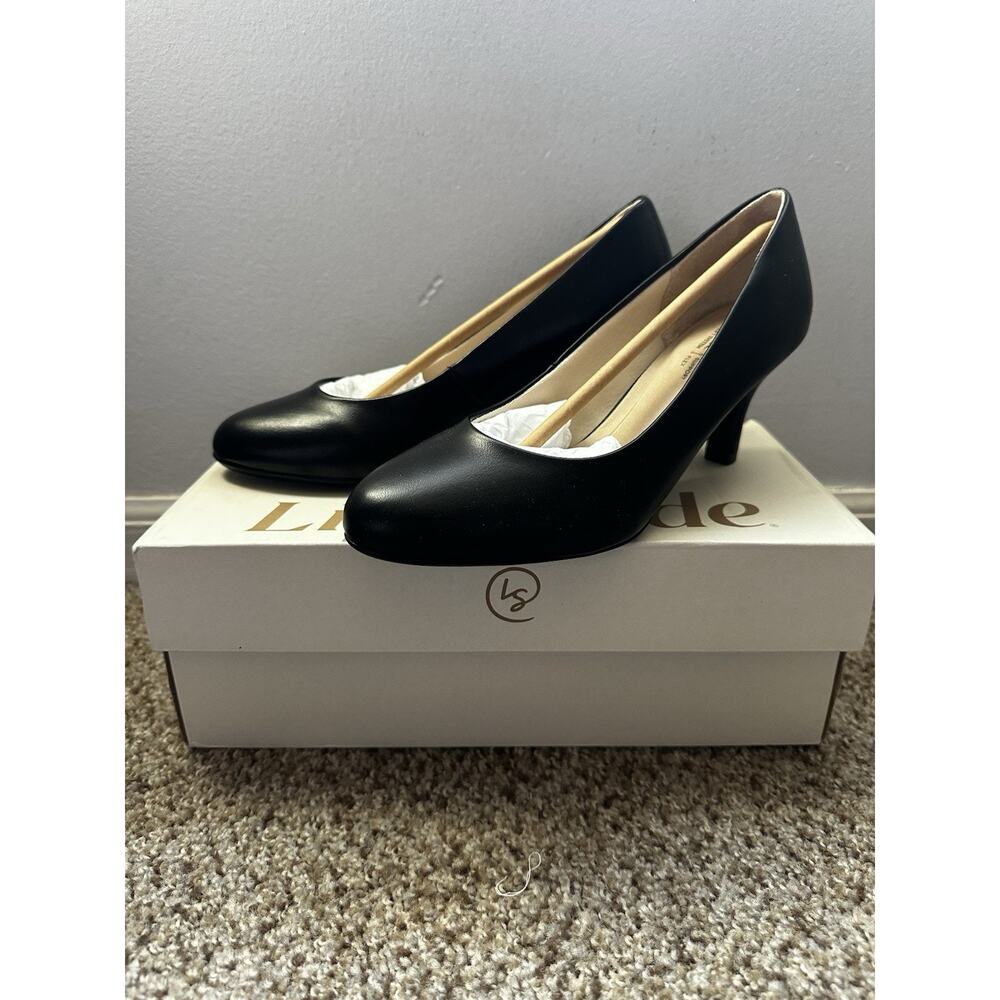 LifeStride Womens Parigi Black Silky Comfort Pumps Shoes 7 Narrow New In Box
